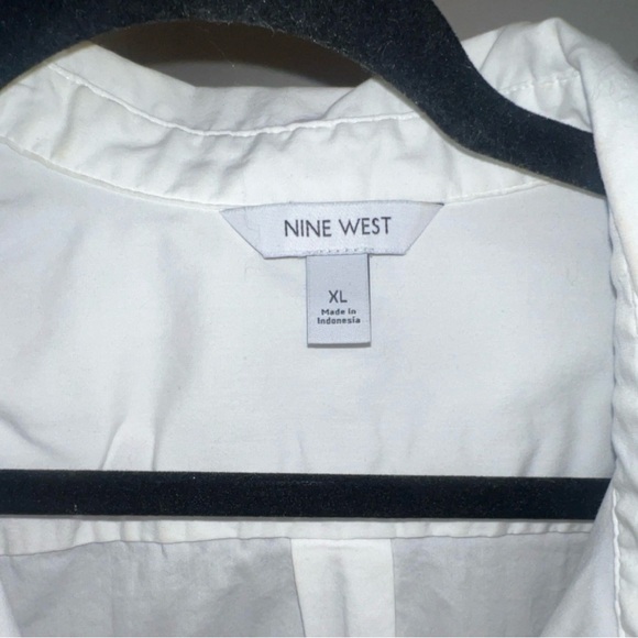 Nine West White Collared Button Shirt - Picture 2 of 2